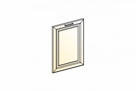 Атланта Дверь глухая L600 (эмаль) (Белый глянец патина золото) в Камне-на-Оби - kamen-na-obi.katalogmebeli.com | фото