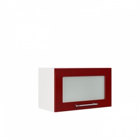 Бруклин ШВГС 600 Шкаф верхний горизонтальный со стеклом (Бетон коричневый/корпус Венге) в Камне-на-Оби - kamen-na-obi.katalogmebeli.com | фото