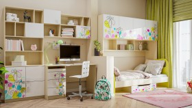 Детская комната Флёр (Белый/корпус Клен) в Камне-на-Оби - kamen-na-obi.katalogmebeli.com | фото