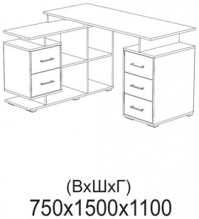 Компьютерный стол угловой СКМУ-3 белый в Камне-на-Оби - kamen-na-obi.katalogmebeli.com | фото 2