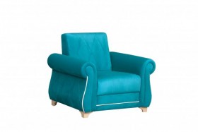 Кресло для отдыха "Порто" (велюр киви бирюза / микровельвет крем) в Камне-на-Оби - kamen-na-obi.katalogmebeli.com | фото