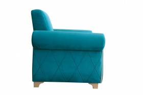 Кресло для отдыха "Порто" (велюр киви бирюза / микровельвет крем) в Камне-на-Оби - kamen-na-obi.katalogmebeli.com | фото 6