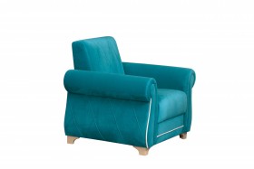 Кресло для отдыха "Порто" (велюр киви бирюза / микровельвет крем) в Камне-на-Оби - kamen-na-obi.katalogmebeli.com | фото 7