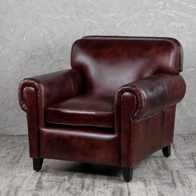 Кресло кожаное Элегант (Бордовый) в Камне-на-Оби - kamen-na-obi.katalogmebeli.com | фото