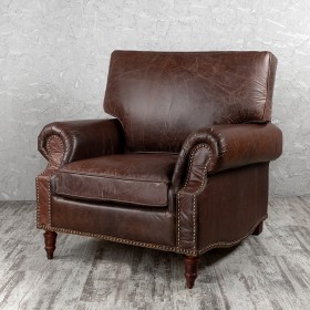 Кресло кожаное Лофт Аристократ (ширина 1100 мм) в Камне-на-Оби - kamen-na-obi.katalogmebeli.com | фото 1