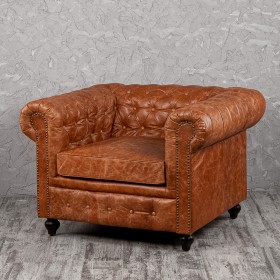 Кресло кожаное Лофт Честер (кожа буйвола) в Камне-на-Оби - kamen-na-obi.katalogmebeli.com | фото 1