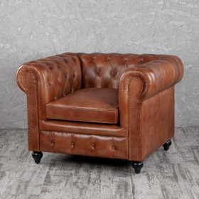 Кресло кожаное Лофт Честер (кожа) в Камне-на-Оби - kamen-na-obi.katalogmebeli.com | фото