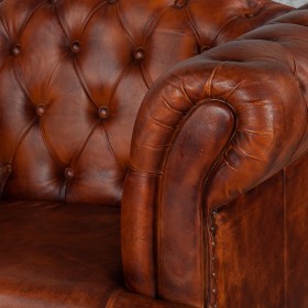 Кресло кожаное Лофт Честер-Нью (Коричневый, Рыжий) в Камне-на-Оби - kamen-na-obi.katalogmebeli.com | фото 4
