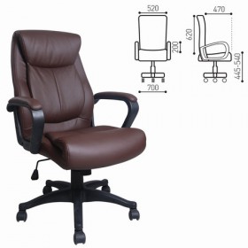 Кресло офисное BRABIX Enter EX-511 (коричневый) в Камне-на-Оби - kamen-na-obi.katalogmebeli.com | фото 1
