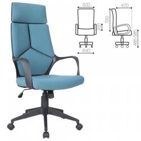 Кресло офисное BRABIX Prime EX-515 (голубая ткань) в Камне-на-Оби - kamen-na-obi.katalogmebeli.com | фото