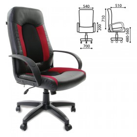 Кресло офисное BRABIX Strike EX-525 (черно-красный) в Камне-на-Оби - kamen-na-obi.katalogmebeli.com | фото 1