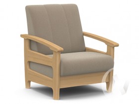 Кресло для отдыха Омега (бук лак/CATANIA LATTE) в Камне-на-Оби - kamen-na-obi.katalogmebeli.com | фото 1