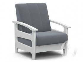 Кресло для отдыха Омега (снег лак/CATANIA SILVER) в Камне-на-Оби - kamen-na-obi.katalogmebeli.com | фото 1