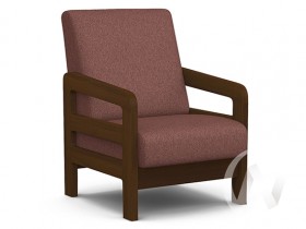 Кресло отдыха Вега-34 (орех лак/UNO BERRY) в Камне-на-Оби - kamen-na-obi.katalogmebeli.com | фото