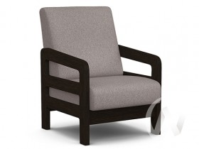 Кресло отдыха Вега-34 (венге лак/UNO ROSY-GREY) в Камне-на-Оби - kamen-na-obi.katalogmebeli.com | фото