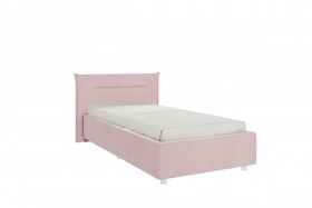 Кровать 0.9 Альба с основанием (Нежно-розовый велюр) в Камне-на-Оби - kamen-na-obi.katalogmebeli.com | фото
