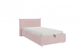 Кровать 0.9 Альба (Нежно-розовый велюр/под-мех) в Камне-на-Оби - kamen-na-obi.katalogmebeli.com | фото