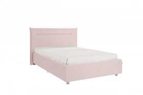 Кровать 1,2 Альба с основанием (Нежно-розовый велюр) в Камне-на-Оби - kamen-na-obi.katalogmebeli.com | фото