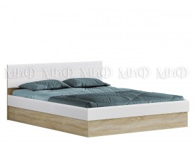 Кровать 1,4 спальня Фортуна (Дуб сонома/белый глянец) в Камне-на-Оби - kamen-na-obi.katalogmebeli.com | фото