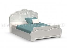 Кровать 1,4м Гармония (Белый/Белый глянец) в Камне-на-Оби - kamen-na-obi.katalogmebeli.com | фото 1