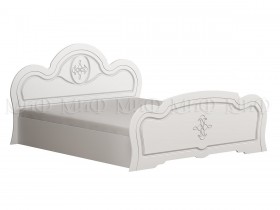 Кровать 1,4м спальня Каролина (Белый/белый глянец) в Камне-на-Оби - kamen-na-obi.katalogmebeli.com | фото 1