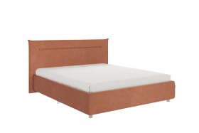 Кровать 1,6 Альба с основанием (Персик велюр) в Камне-на-Оби - kamen-na-obi.katalogmebeli.com | фото