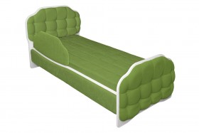 Кровать 160 Атлет 76 Зелёный (мягкий бортик) в Камне-на-Оби - kamen-na-obi.katalogmebeli.com | фото