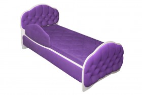 Кровать 160 Гармония 32 Фиолетовый (мягкий бортик) в Камне-на-Оби - kamen-na-obi.katalogmebeli.com | фото