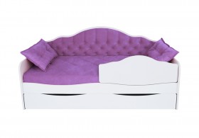 Кровать 170 серии Иллюзия Лайт 1 ящик 32 Фиолетовый (подушки) в Камне-на-Оби - kamen-na-obi.katalogmebeli.com | фото 1