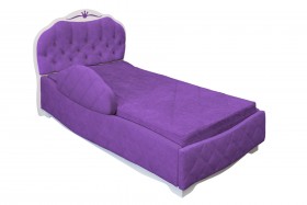 Кровать 190 Гармония Lux 32 Фиолетовый (мягкий бортик) в Камне-на-Оби - kamen-na-obi.katalogmebeli.com | фото