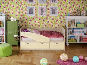 Кровать Бабочки 1,8м (Ваниль матовый) в Камне-на-Оби - kamen-na-obi.katalogmebeli.com | фото