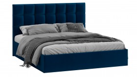 Кровать без ПМ «Эмбер» Велюр Confetti/Blue в Камне-на-Оби - kamen-na-obi.katalogmebeli.com | фото