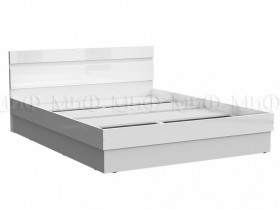 Кровать Челси 1400 (Белый/Белый глянец) в Камне-на-Оби - kamen-na-obi.katalogmebeli.com | фото 1