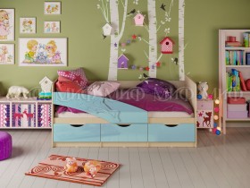 Кровать детская 1,8м Дельфин (Голубой матовый) в Камне-на-Оби - kamen-na-obi.katalogmebeli.com | фото