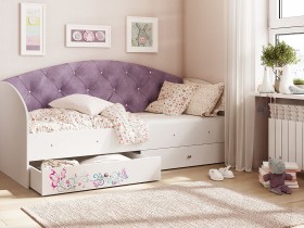 Кровать детская Эльза Белый/Фиолетовый в Камне-на-Оби - kamen-na-obi.katalogmebeli.com | фото