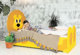Кровать детская Лева 1.6 Желтый/Оранжевый в Камне-на-Оби - kamen-na-obi.katalogmebeli.com | фото