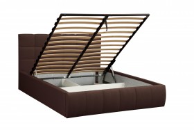 Кровать "Диана" ш. 1600 (Н=1010мм) (жаккард шоколад) в Камне-на-Оби - kamen-na-obi.katalogmebeli.com | фото