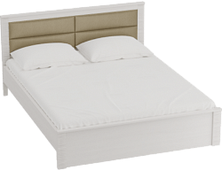 Кровать Элана 1400 с основанием Бодега белая в Камне-на-Оби - kamen-na-obi.katalogmebeli.com | фото