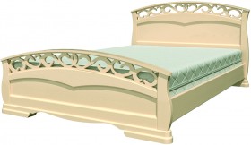 Кровать Грация-1 из массива сосны 1400*2000 Слоновая кость в Камне-на-Оби - kamen-na-obi.katalogmebeli.com | фото 21