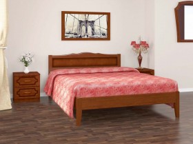 Кровать Карина-7 из массива сосны 1200*2000 Орех в Камне-на-Оби - kamen-na-obi.katalogmebeli.com | фото