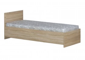 Кровать одинарная 800-2 без матраса (прямые спинки) Дуб Сонома в Камне-на-Оби - kamen-na-obi.katalogmebeli.com | фото 1