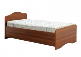 Кровать одинарная 900-1 без матраса (круглые спинки) Орех Таволато в Камне-на-Оби - kamen-na-obi.katalogmebeli.com | фото