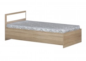 Кровать одинарная 900-2 без матраса (прямые спинки) Дуб Сонома в Камне-на-Оби - kamen-na-obi.katalogmebeli.com | фото
