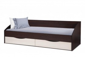 Кровать одинарная "Фея - 3" (симметричная) New (венге / вудлайн кремовый / ДВПО: белый) в Камне-на-Оби - kamen-na-obi.katalogmebeli.com | фото