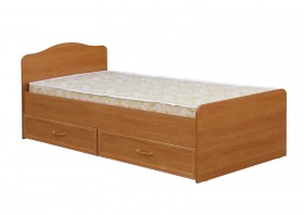 Кровать одинарная с ящиками 800-1 без матраса (круглые спинки) Вишня Оксфорд в Камне-на-Оби - kamen-na-obi.katalogmebeli.com | фото