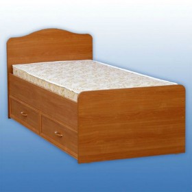 Кровать одинарная 800-2 без матраса (прямые спинки) Дуб Сонома в Камне-на-Оби - kamen-na-obi.katalogmebeli.com | фото 2