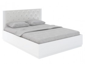 Кровать с ПМ М25 Спальня Тиффани (белый текстурный) в Камне-на-Оби - kamen-na-obi.katalogmebeli.com | фото