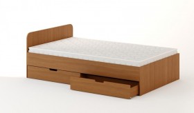 Кровать с ящиками 1200 (Бук темный) в Камне-на-Оби - kamen-na-obi.katalogmebeli.com | фото