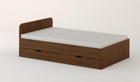 Кровать с ящиками 1200 (Орех темный) в Камне-на-Оби - kamen-na-obi.katalogmebeli.com | фото