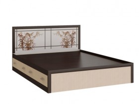 Кровать с ящиками 1,6м Мальта (Дуб венге/Дуб беленый) в Камне-на-Оби - kamen-na-obi.katalogmebeli.com | фото
